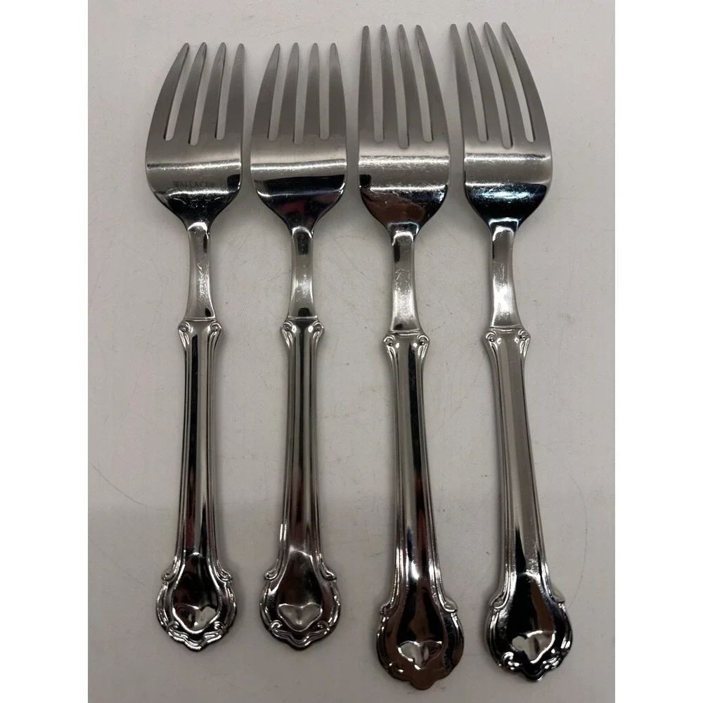 Wallace Napoleon Bee 18/10 Stainless 2 Salad Forks 7 1/2